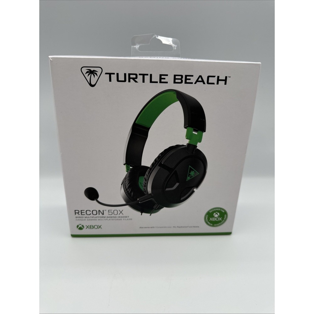 Turtle Beach Recon 50X Wired Gaming Headset Black & Green Designed for Xbox